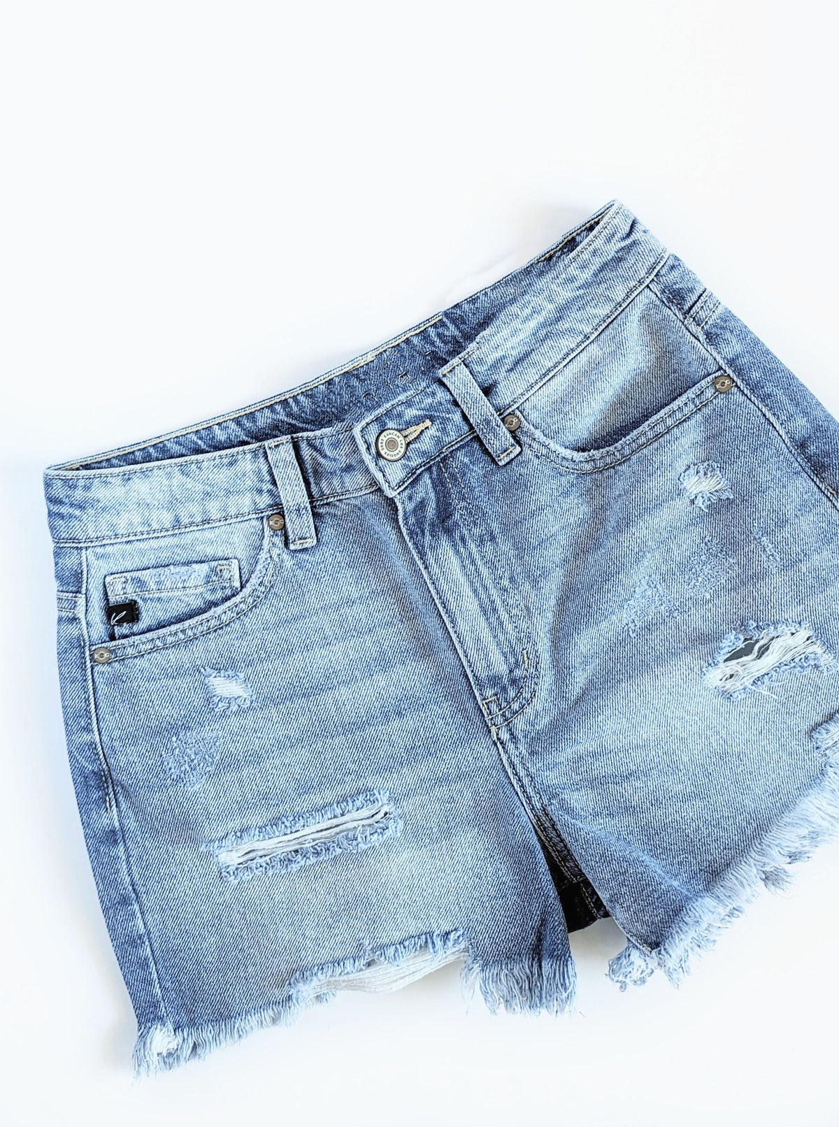 High-Rise Denim Shorts | Medium Wash