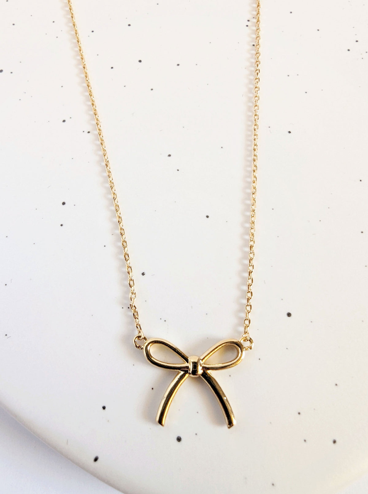 Bow Necklace | Gold