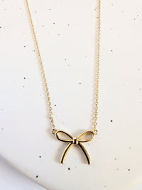 Bow Necklace | Gold