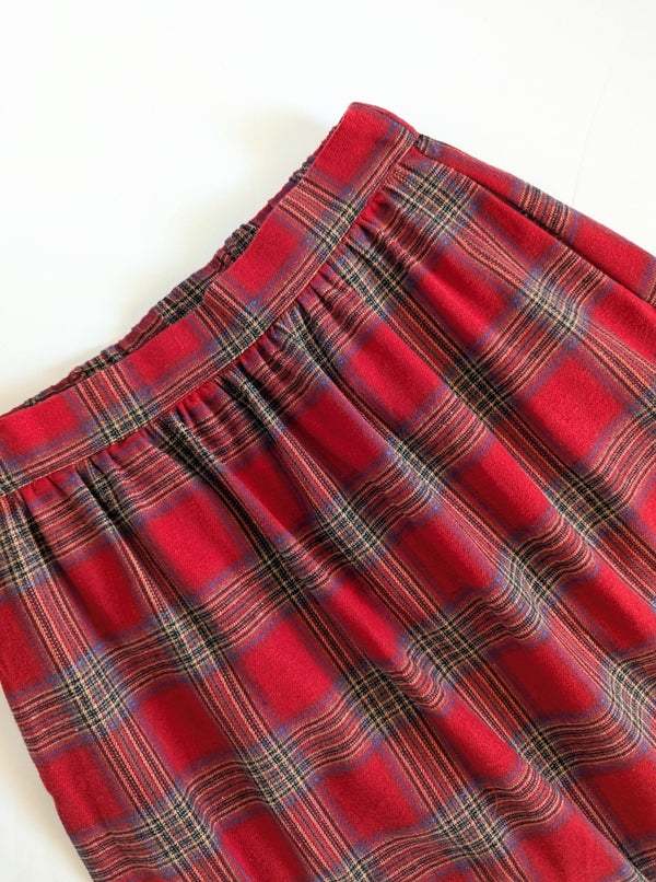 Plaid Skirt | Red