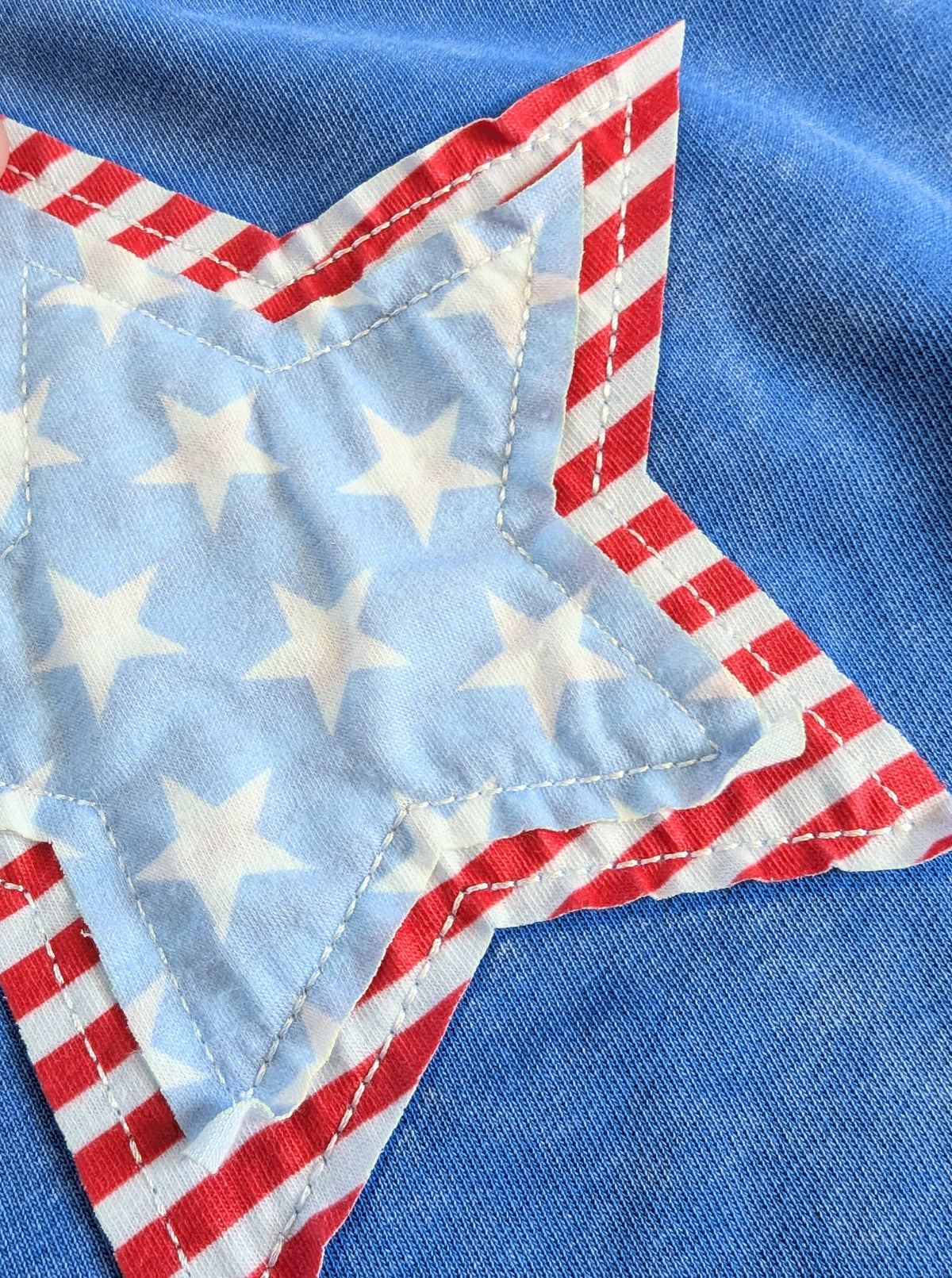 Star Patchwork Top | Blue