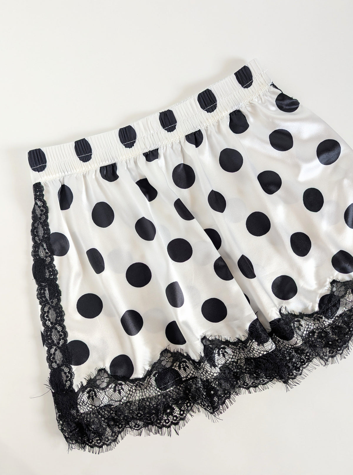 Satin Skirt with Lace Hem | 3 Color Options