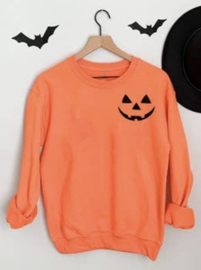 Jack O' Lantern Sweatshirt | Pumpkin Orange