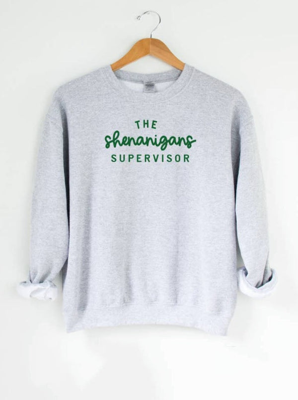 *Pre-Order* The Shenanigans Supervisor Sweatshirt | Heather Gray
