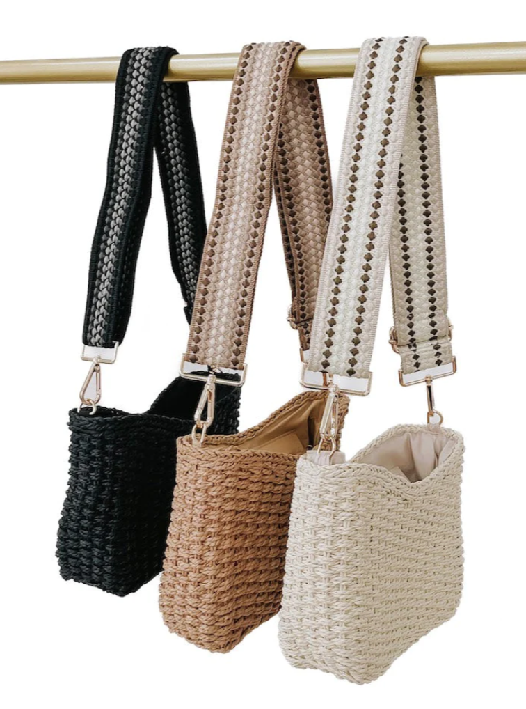 Straw Shoulder & Crossbody Bag | 3 Color Options