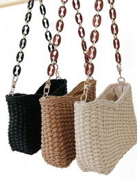 Straw Shoulder & Crossbody Bag | 3 Color Options