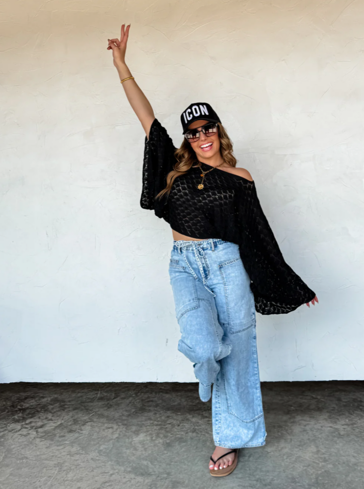 Tie Waist Jeans | Light Wash