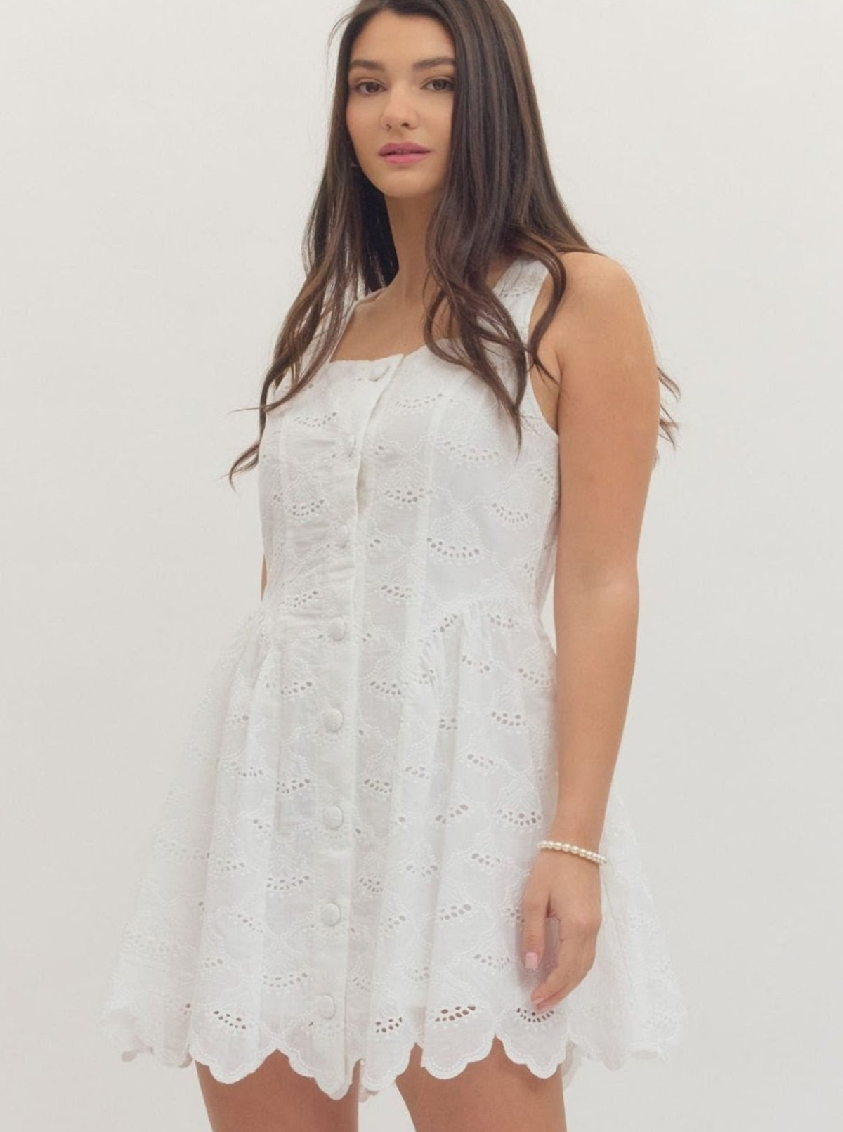 Eyelet Dress | White
