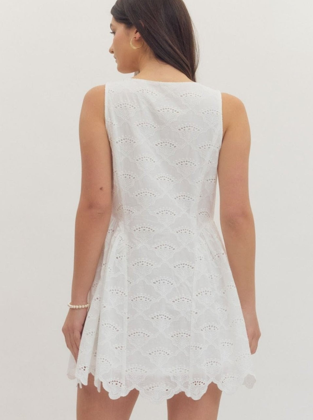 Eyelet Dress | White