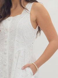 Eyelet Dress | White