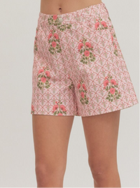 Floral Shorts | Pink