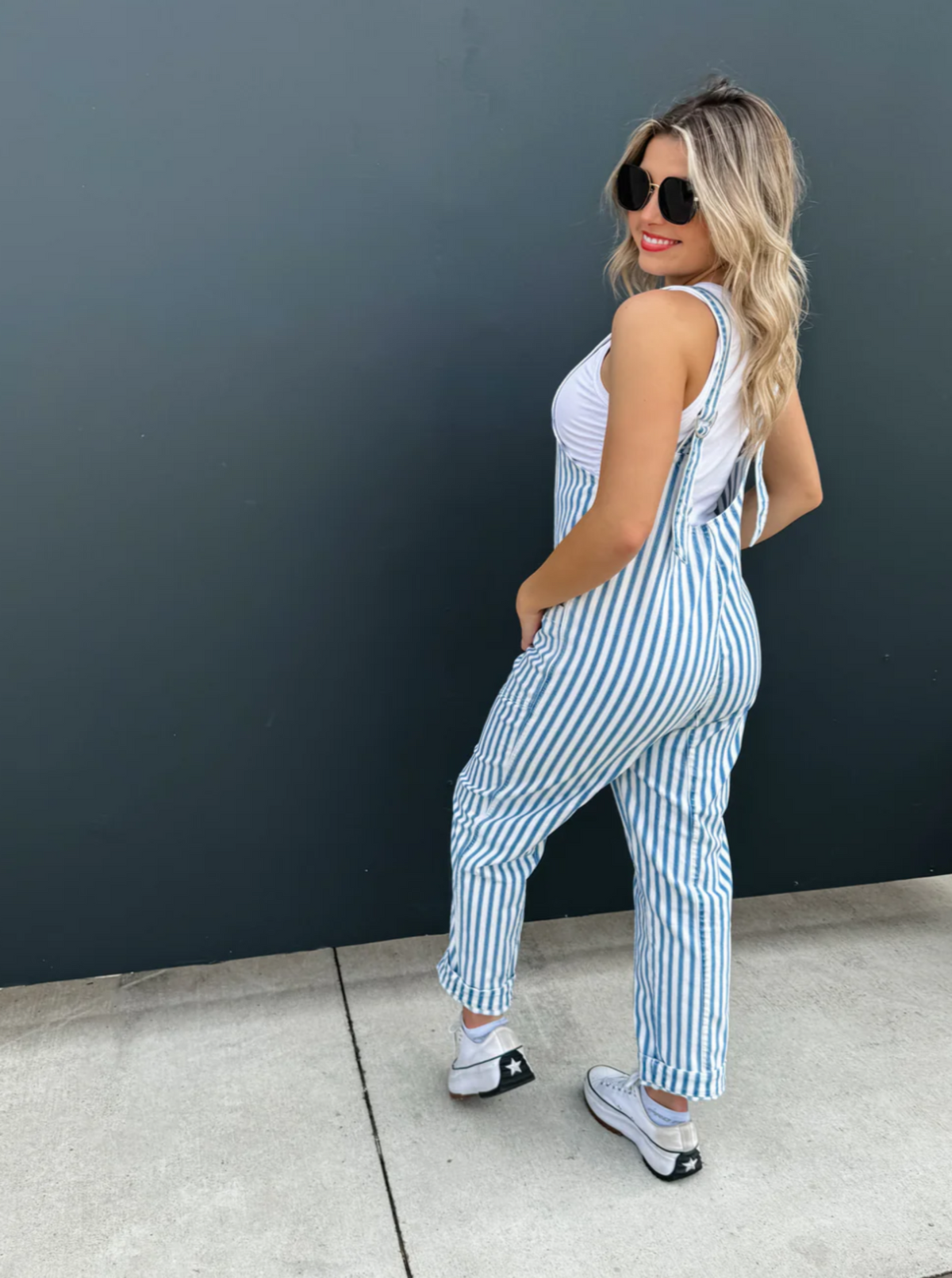 Blue Stripe Overalls