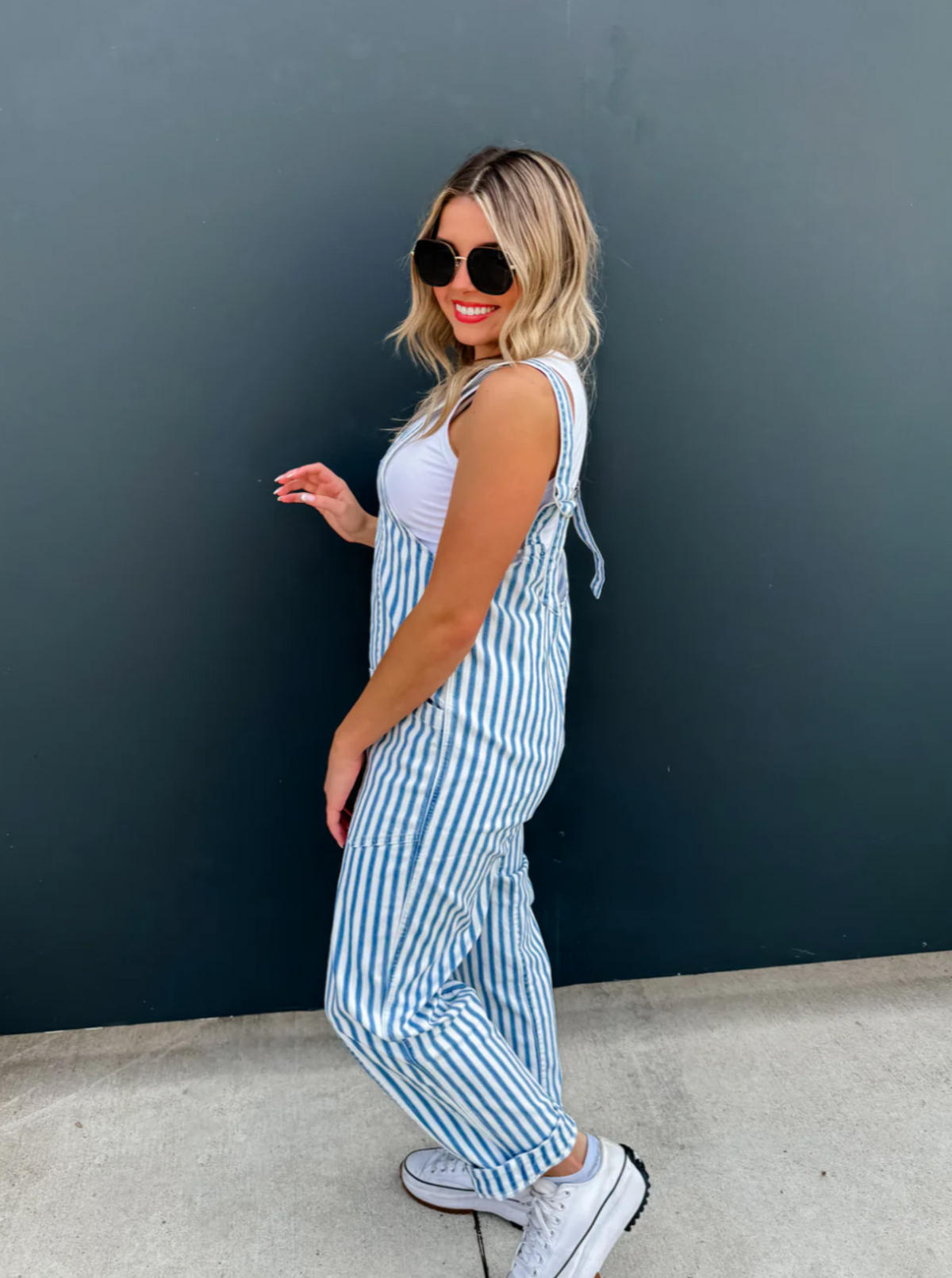 Blue Stripe Overalls