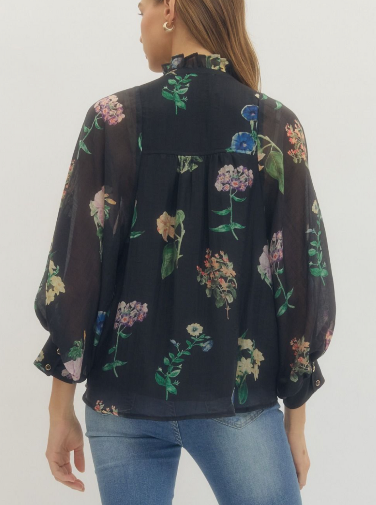 Floral Blouse | Black