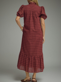 Picture Perfect Eyelet Dress | Merlot