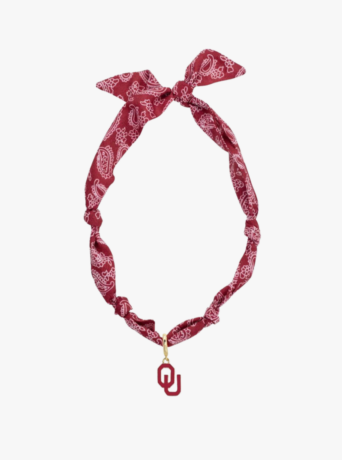 OU Logo Bandana Scarf Necklace