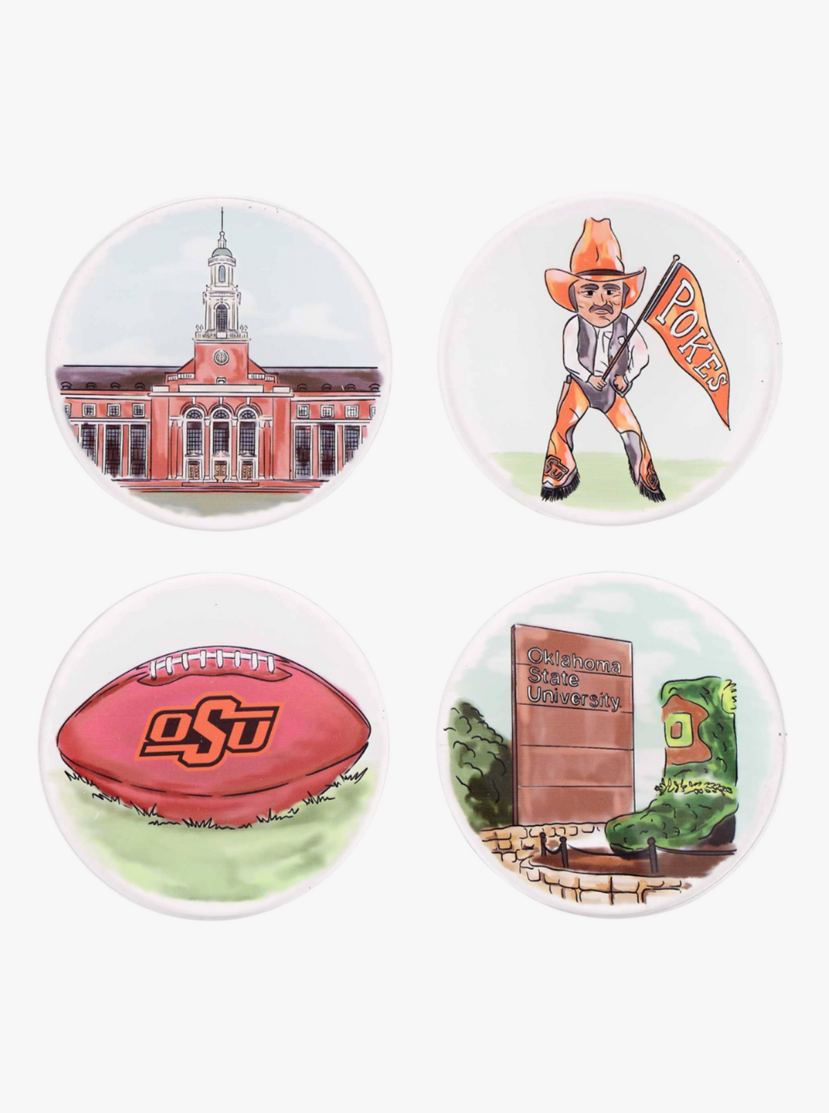 OSU 4 Coaster Set