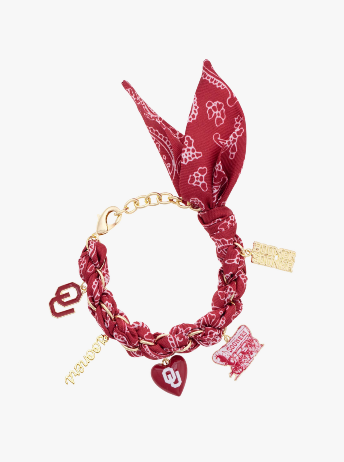 OU Bandana Charm Bracelet