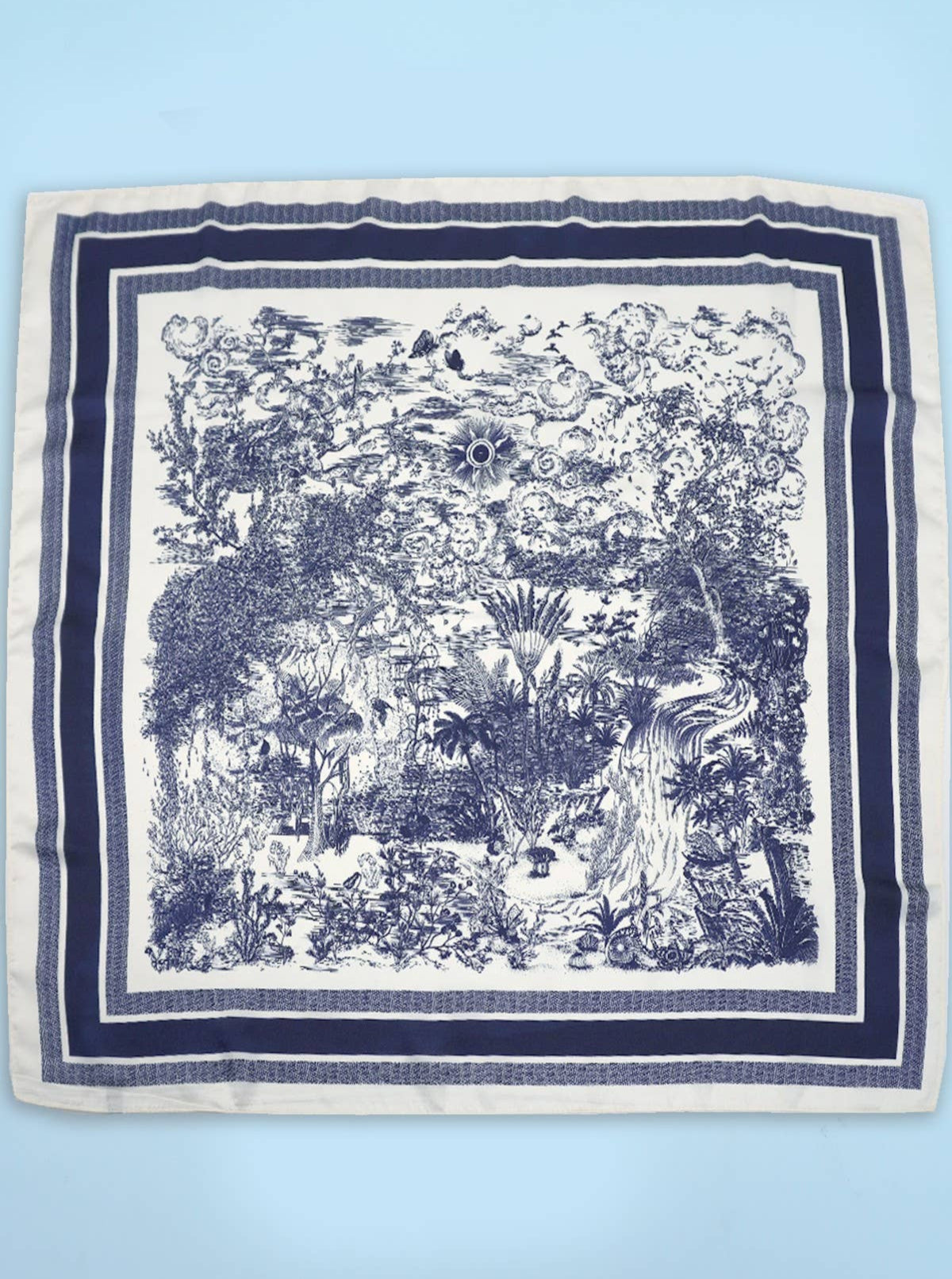 Toile Scarf | Navy