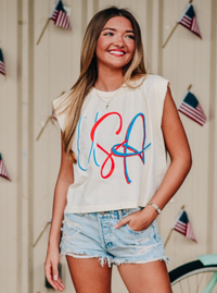 USA Muscle Tee | Ivory