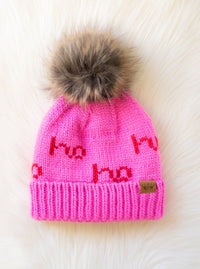 ho ho ho Beanie | Pink & Red