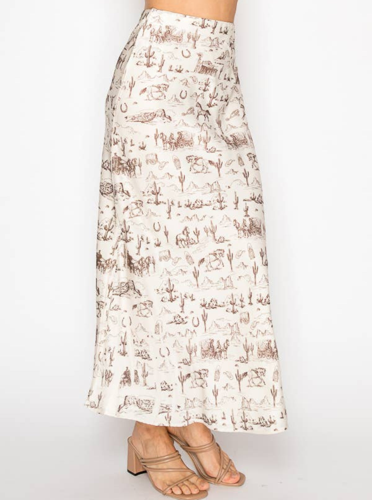 Western Satin Skirt
