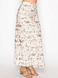 Western Satin Skirt
