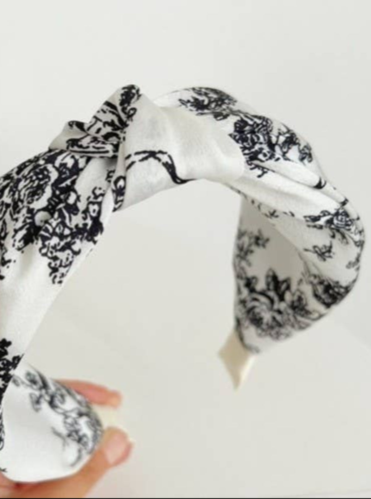 Toile Headband | Blue & Black