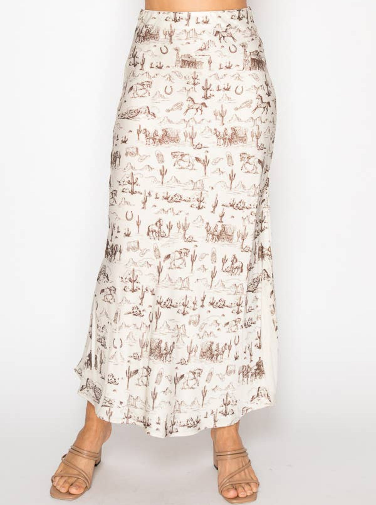 Western Satin Skirt