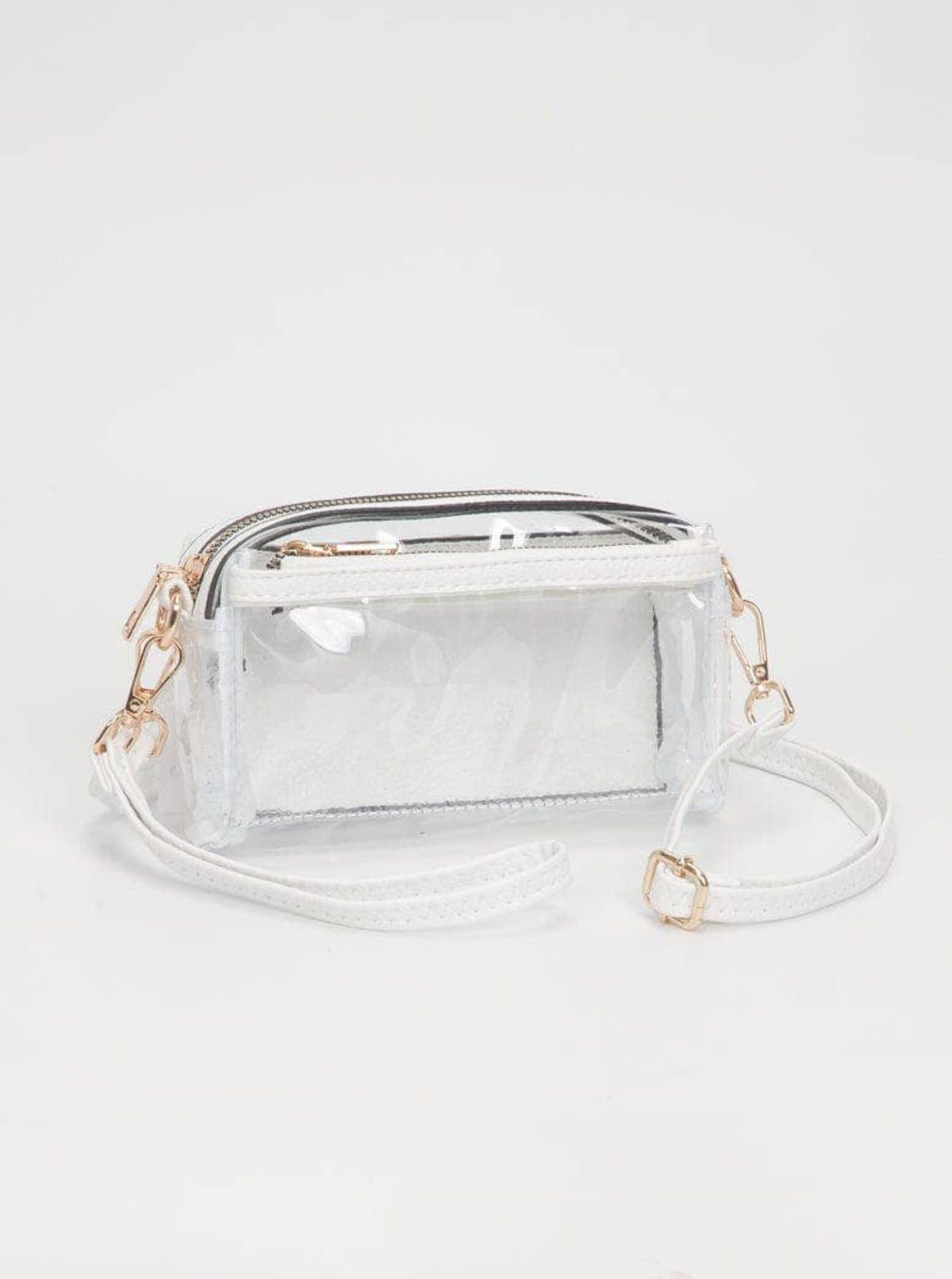 Two Compartment Clear Bag | Black & White