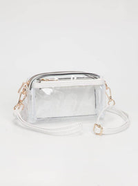 Two Compartment Clear Bag | Black & White