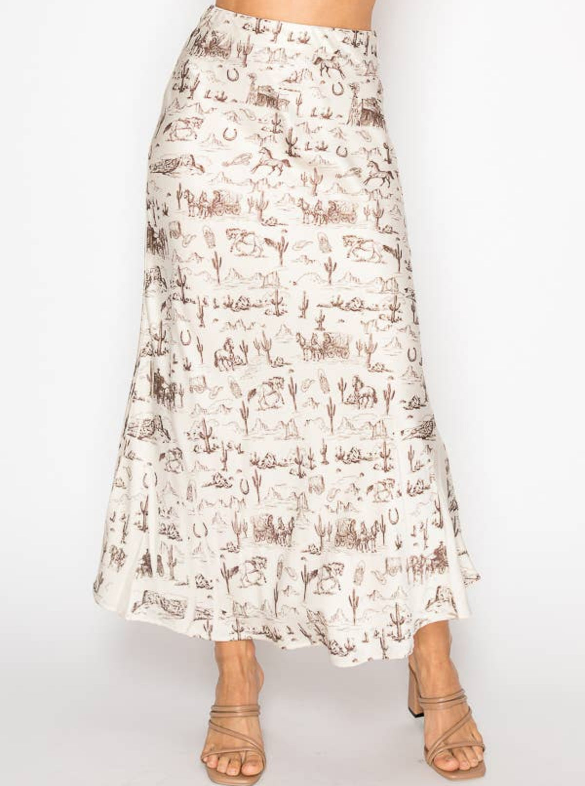 Western Satin Skirt