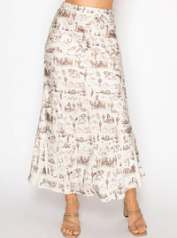 Western Satin Skirt