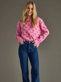 ho ho ho Sweater | Pink