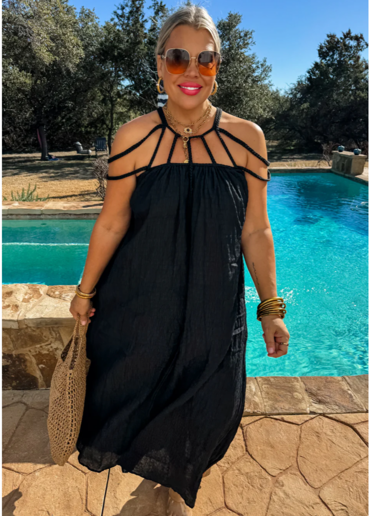 Strappy Gauze Dress Strappy Gauze Dress
