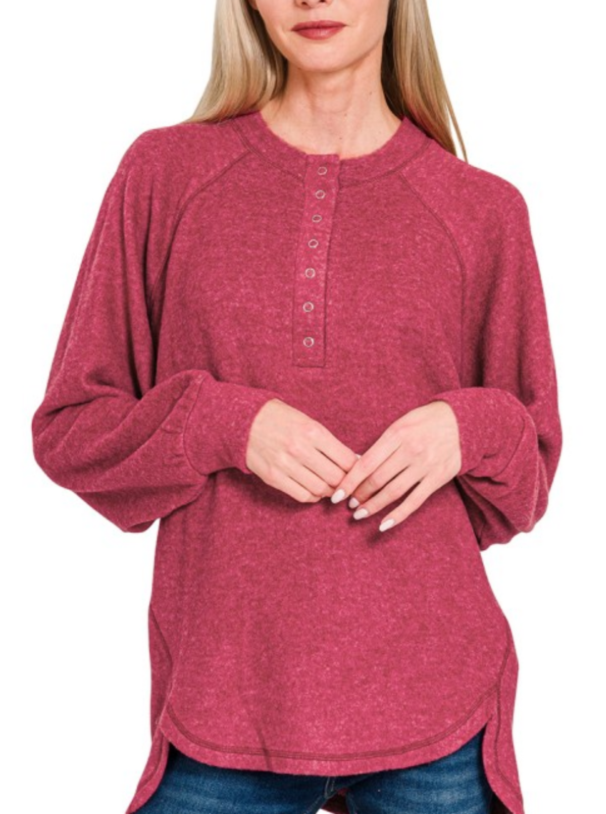 Cozy Henley | Cabernet & Spruce