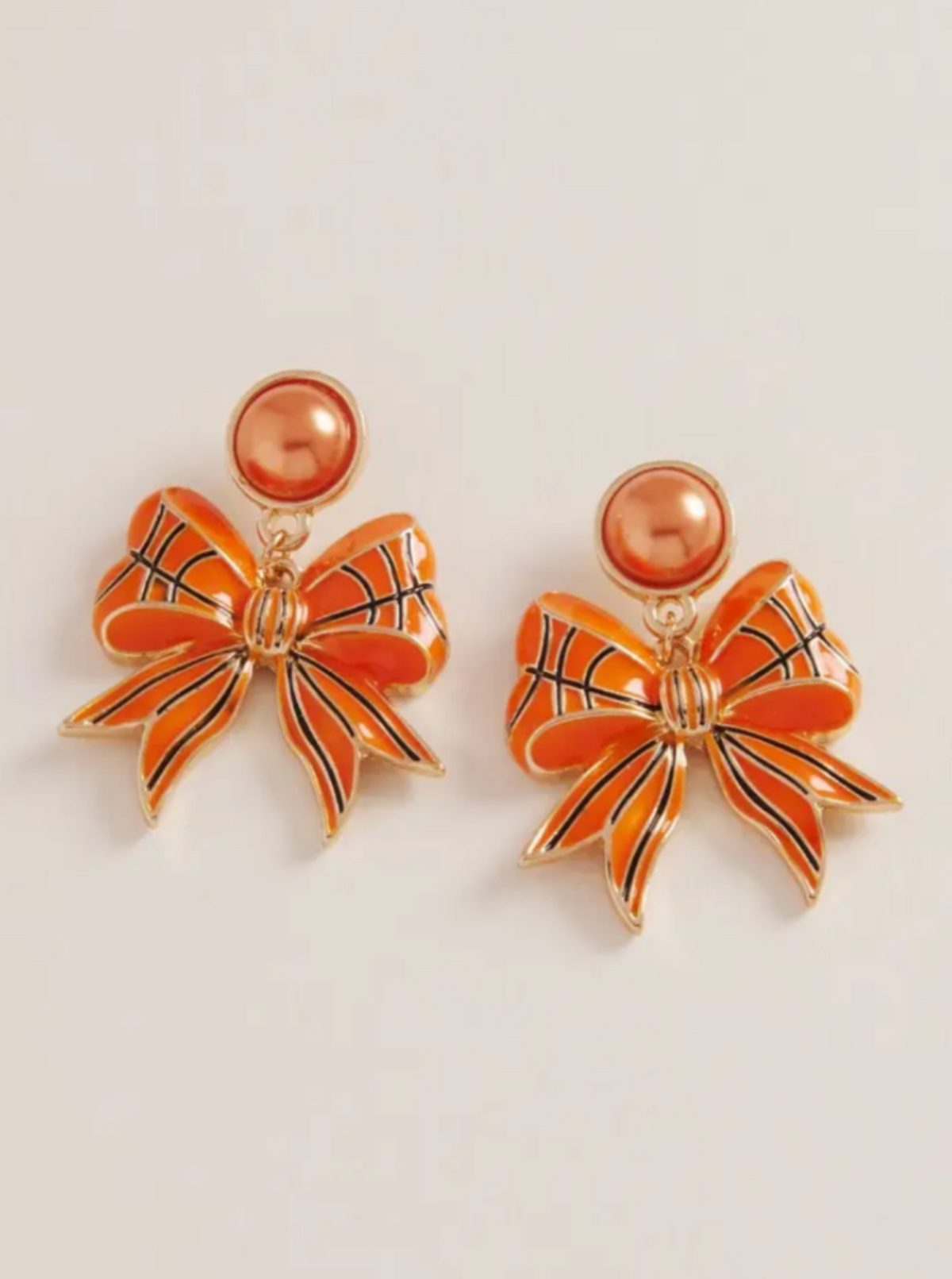 Sports Bow Earrings | Football & Basketball