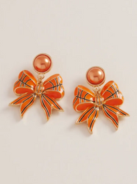 Sports Bow Earrings | Football & Basketball