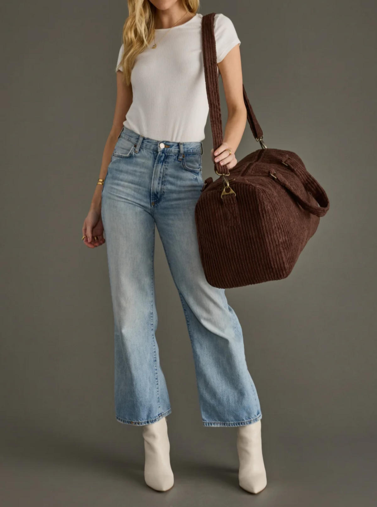 Corduroy Duffel Bag | Chocolate