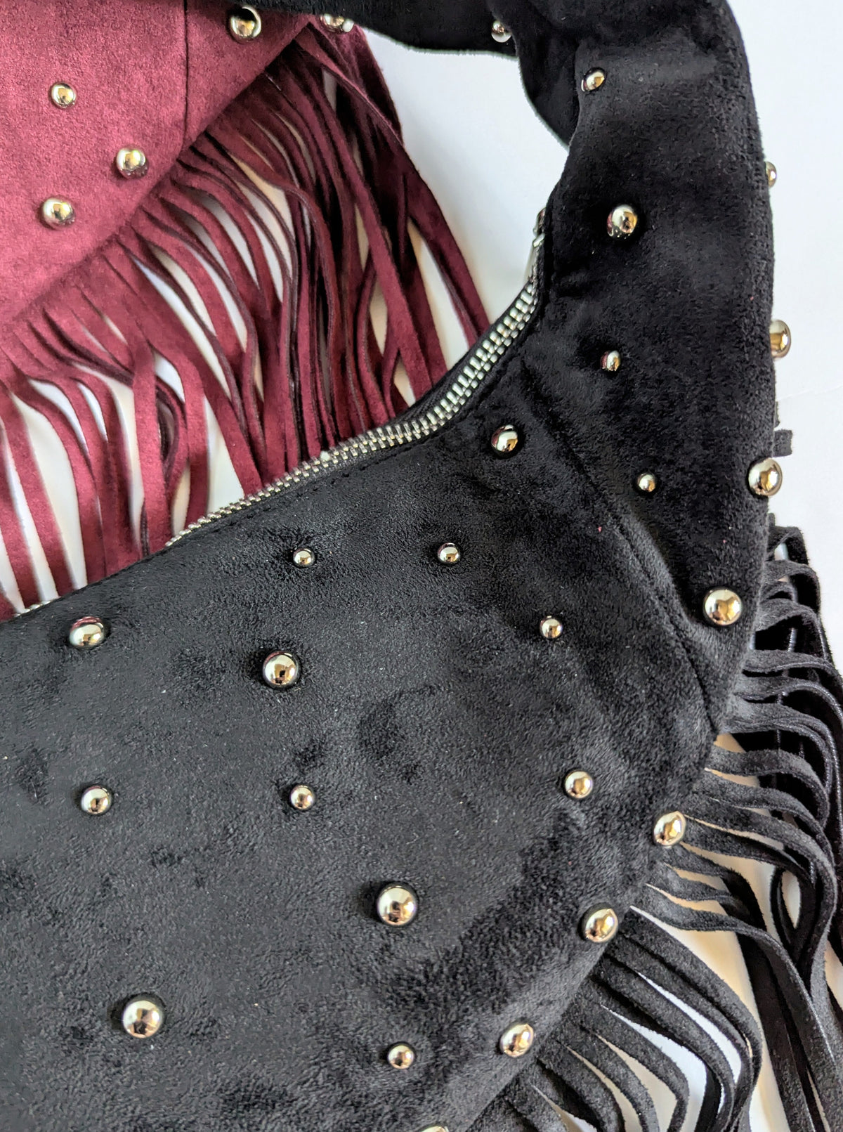 Riveted Fringe Hobo | 2 Color Options