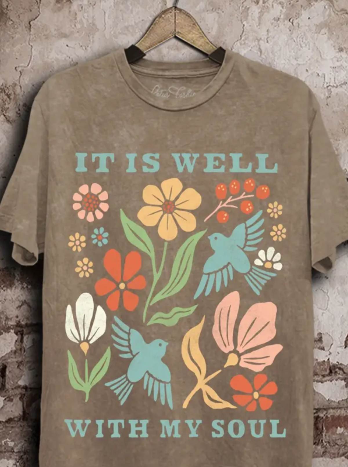 It Is Well with My Soul Graphic Tee | Mineral Mocha