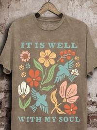 It Is Well with My Soul Graphic Tee | Mineral Mocha