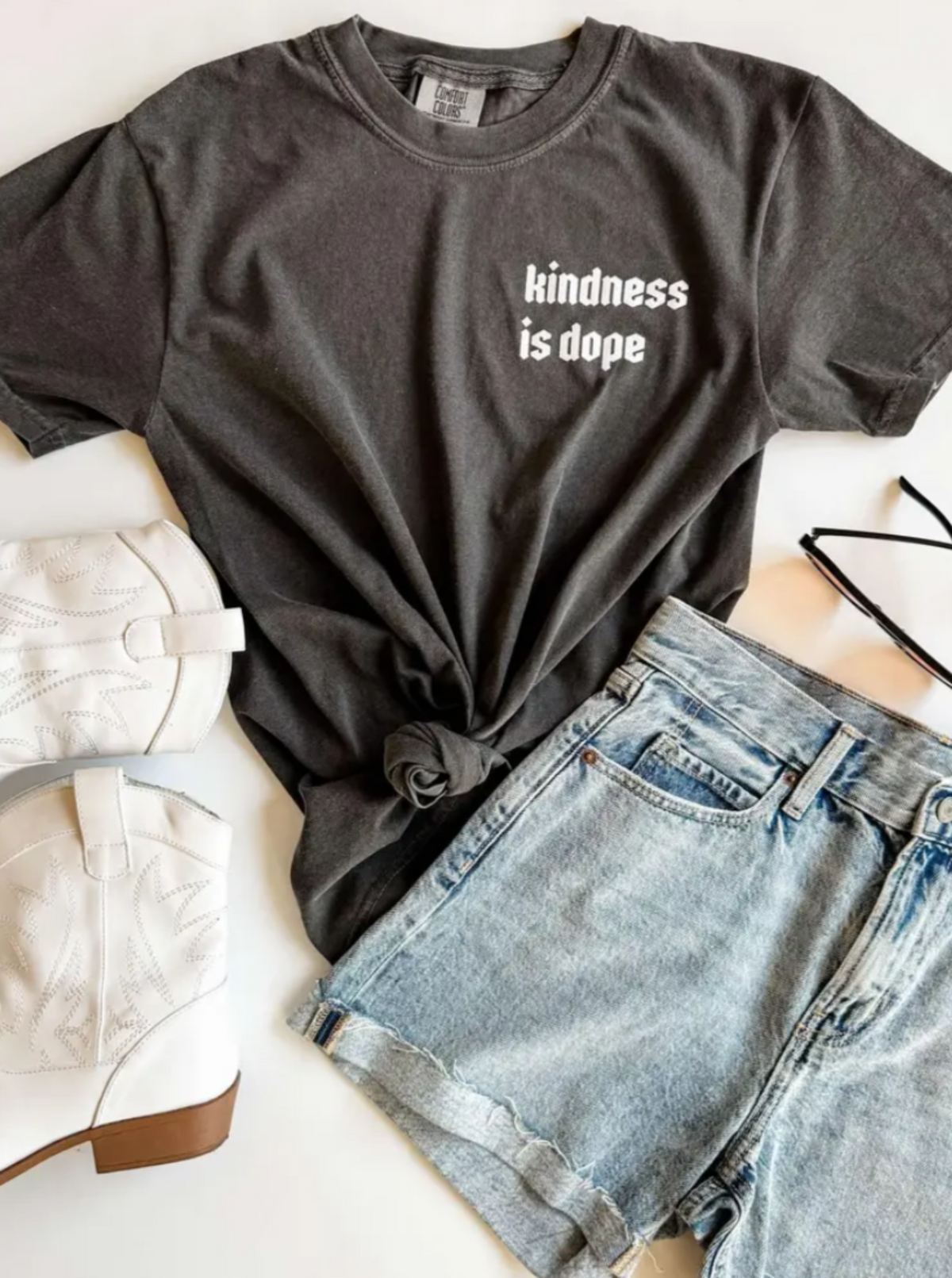Kindness is Dope Graphic Tee | Grey