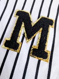 Gameday Striped Top | Black & Red