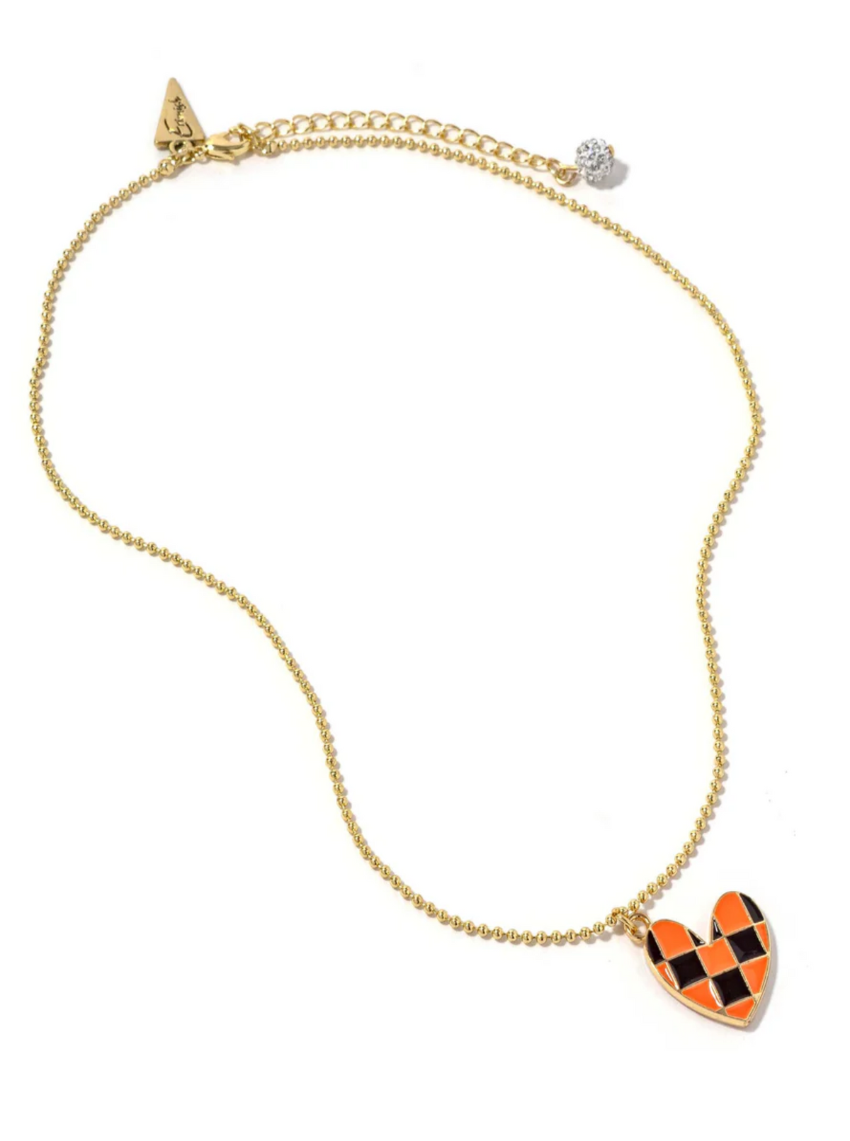 Checkered Heart Necklace | 6 Color Options