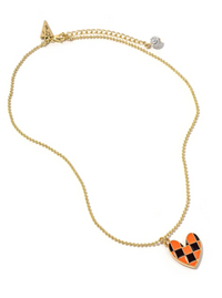 Checkered Heart Necklace | 6 Color Options