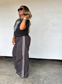 Leopard Striped Pants | Red & White