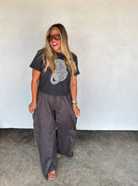 Leopard Striped Pants | Red & White