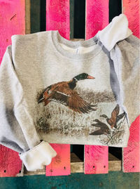 Retro Mallard Sweatshirt | Grey Sweatshirt