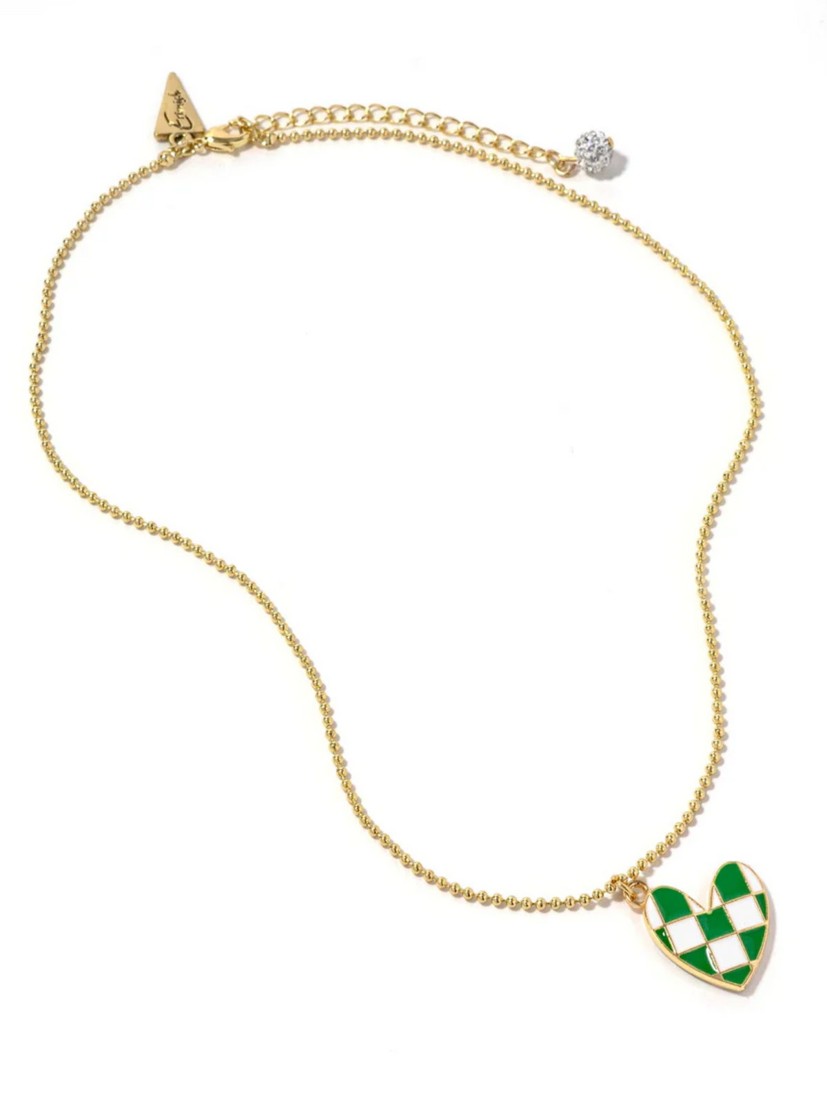 Checkered Heart Necklace | 6 Color Options